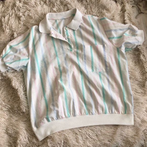 Vintage 80s Vibes Striped Shirt! - Picture 3 of 4